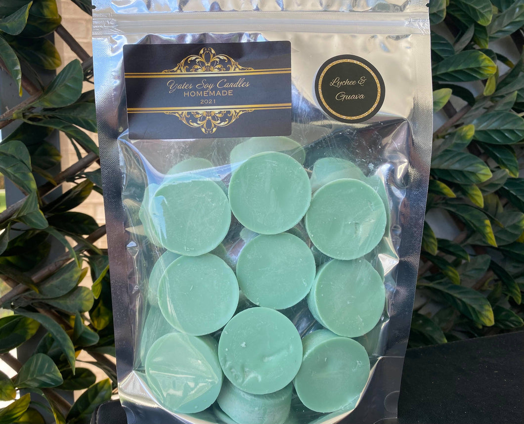 10Pk LYCHEE & GUAVA - Circle Soy Wax Melts